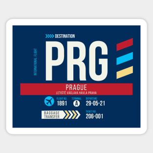 Prague (PRG) Airport Code Baggage Tag Sticker